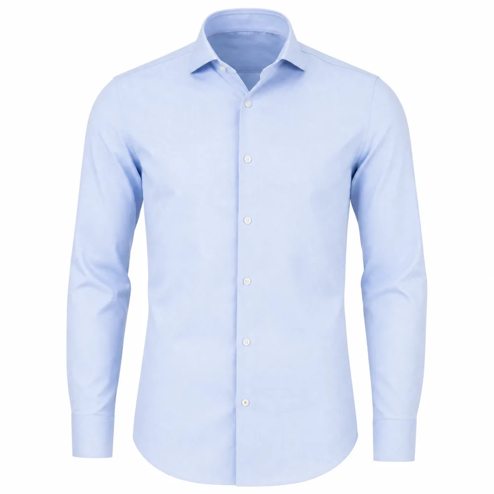 Camisa Social Azul Clara Slim
