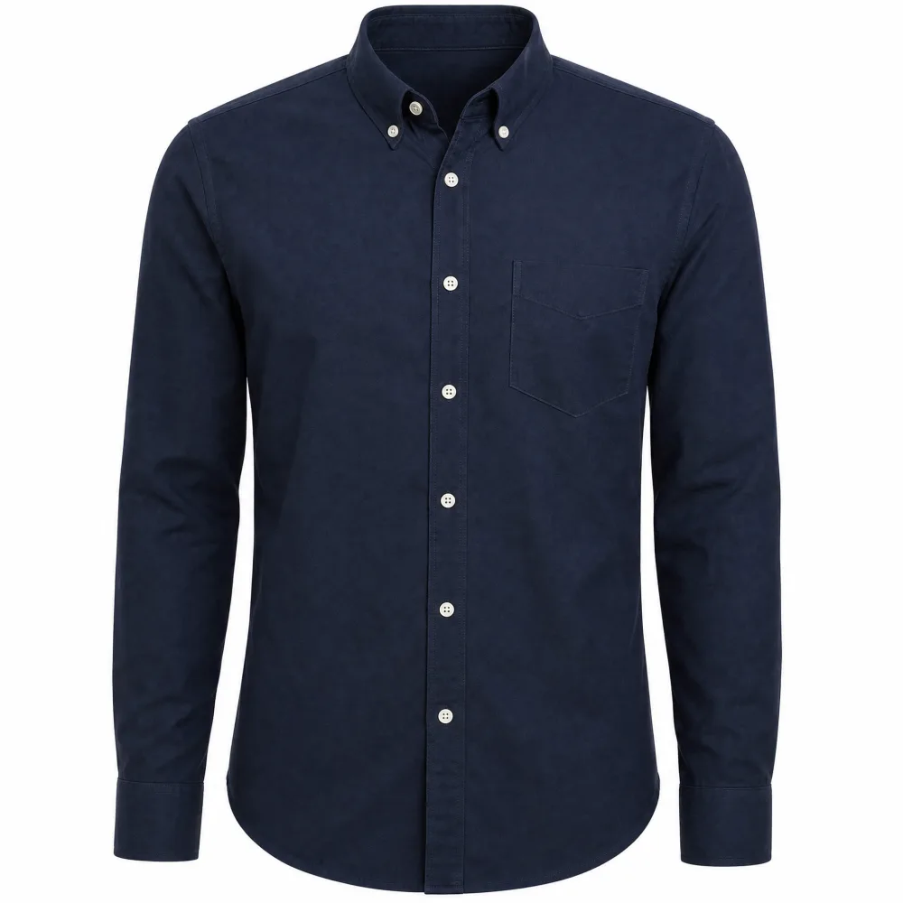 Camisa Oxford Azul Marinho