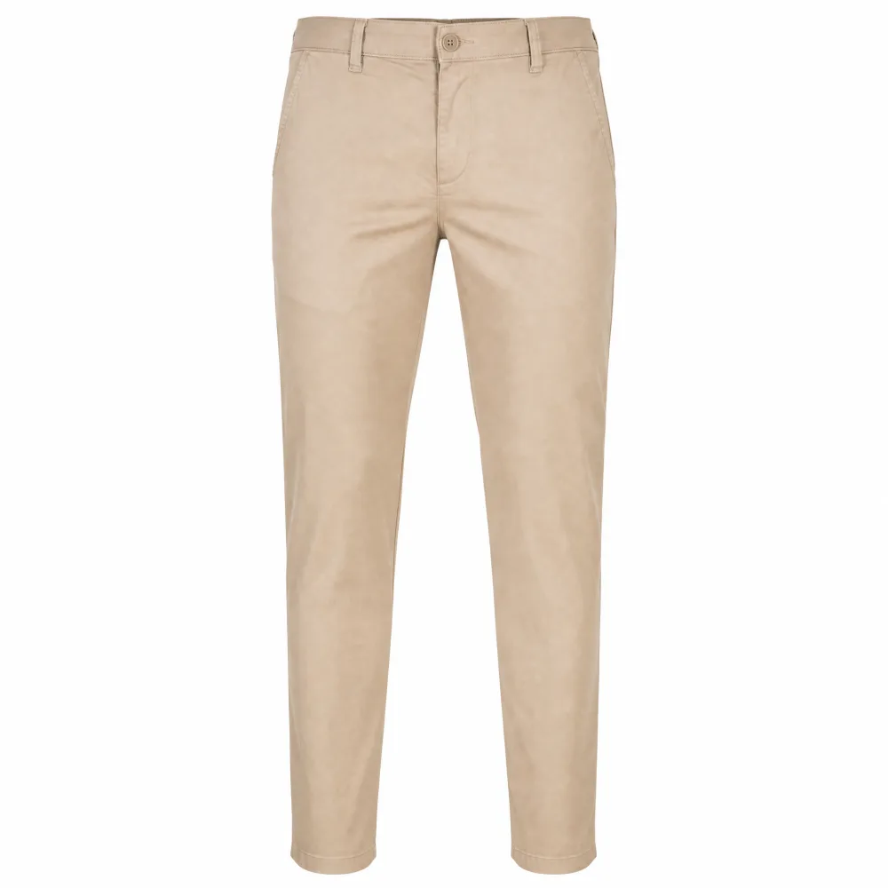 Calça de Sarja Bege Slim
